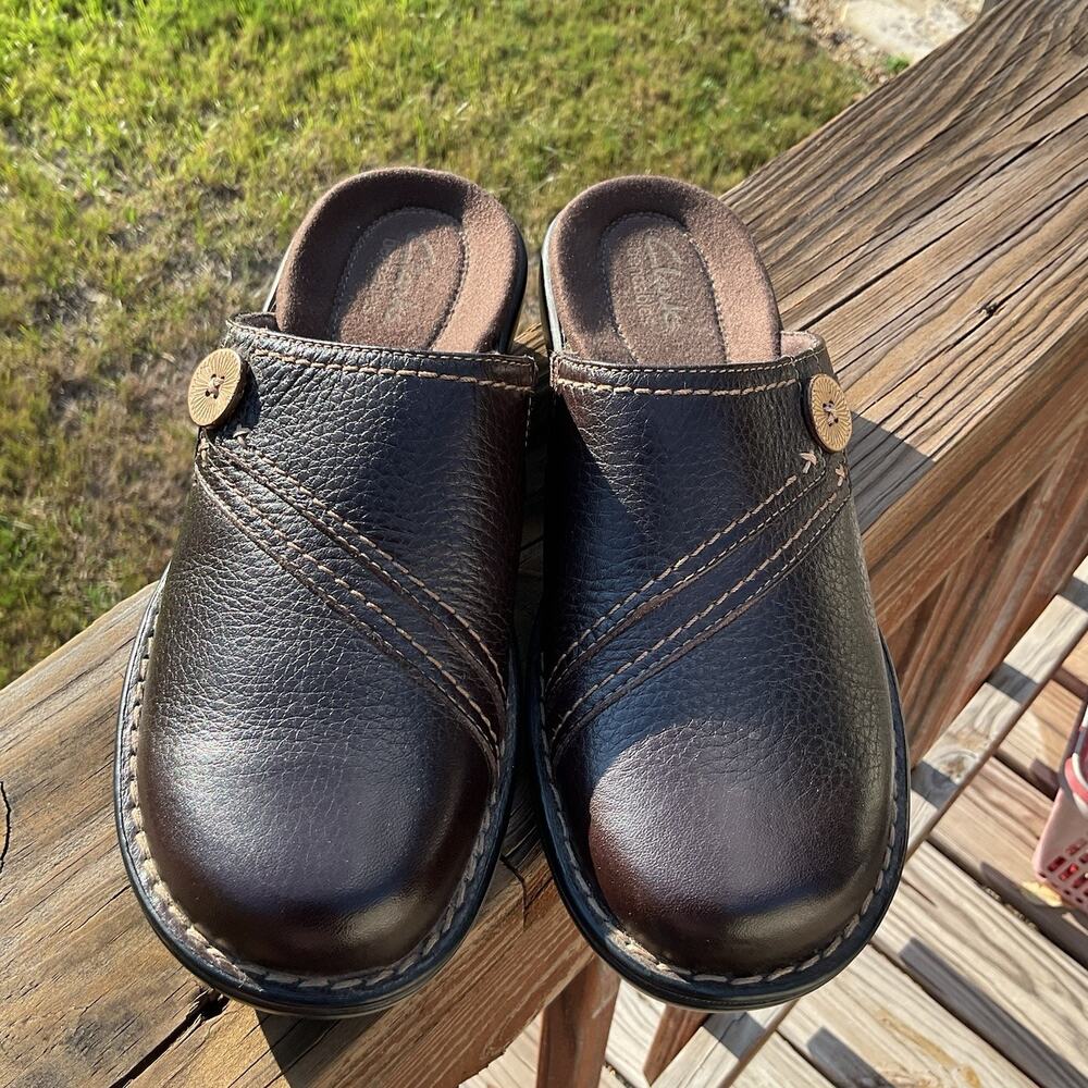 Clark’s Bendables Brown Clogs Women’s Size 7 Slip On